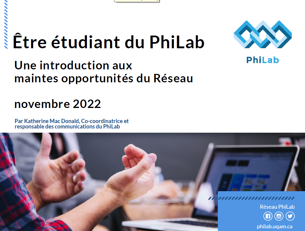 Être étudiant du Philab Une introduction aux maintes opportunités du Réseau