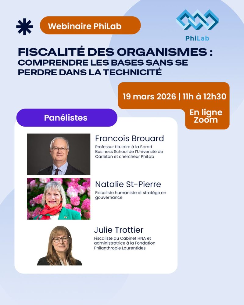 Affiche du Webinaire fiscalité des organismes